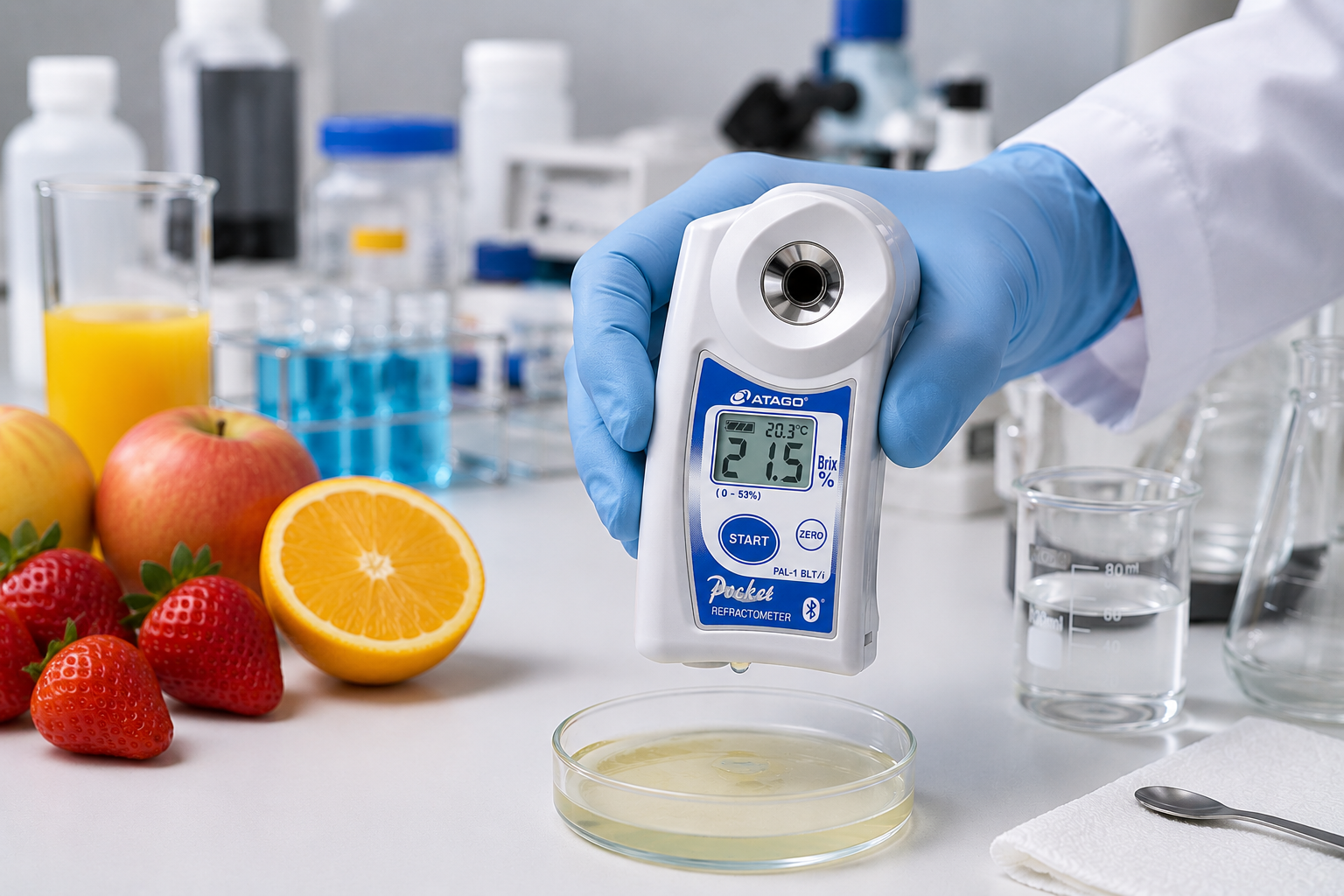 Atago PAL-1 digital refractometer for food and beverage Brix testing